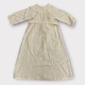 Vintage Viyella Baby Nightdress Nightie Wool Woven in Scotland Ducks Pale Yellow